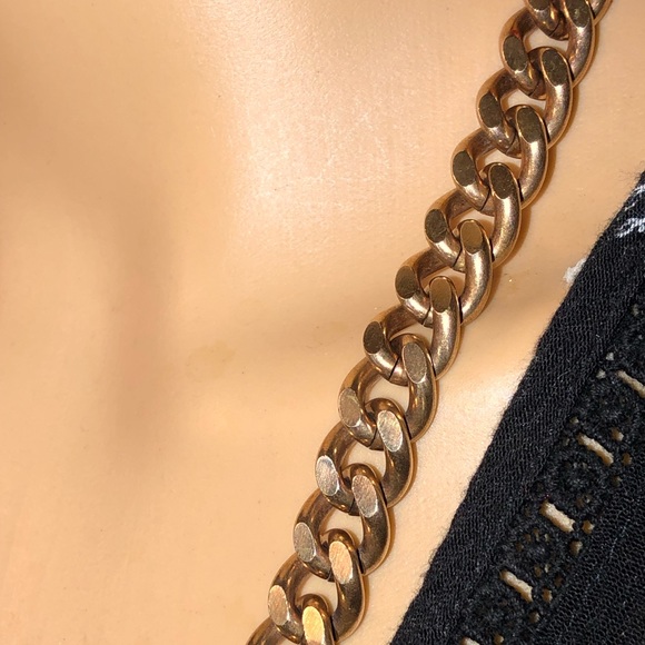 ♥️♥️♥️Vintage 333 8K Yellow Gold Filled Chunky Curb Chain Necklace 24” length - Picture 10 of 13